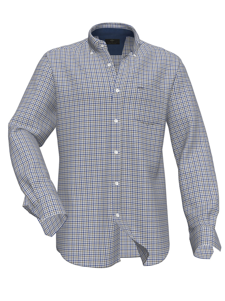 Fynch-Hatton long sleeve button down check shirt