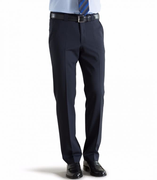 Meyer men's wool trousers washable Roma 9-344 Navy